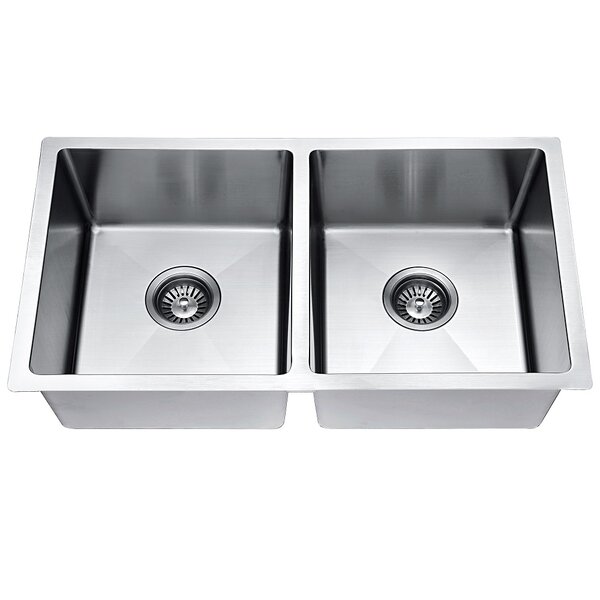 30'' L Undermount Double Bowl Stainless Steel Kitchen Sink